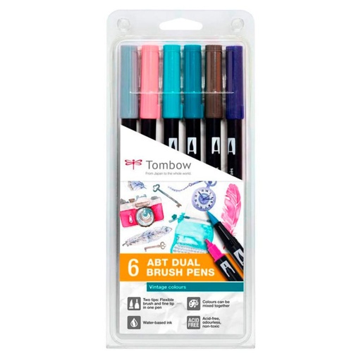 [081559] ROTULADOR TOMBOW DUAL BRUSH 6C