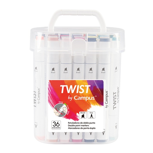 [081692] ROTULADOR TWIST DOBLE PUNTA 36u