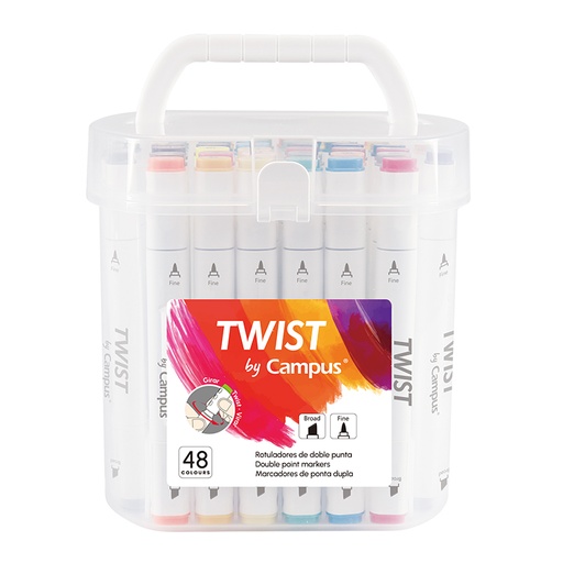 [081693] ROTULADOR TWIST DOBLE PUNTA 48u