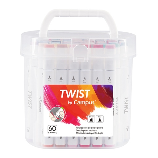 [081694] ROTULADOR TWIST DOBLE PUNTA 60u
