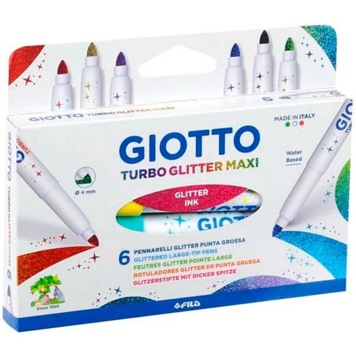 [630925] ROTULADOR GIOTTO TURBO GLITTER MAXI 6COL
