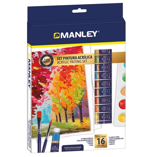 [630946] SET CREATIVO MANLEY ACRYLICOS 16P