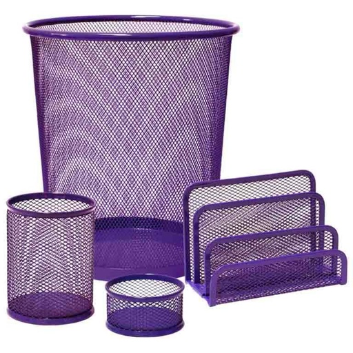 [040656] SET ESCRITORIO REJILLA 4U PURPURA