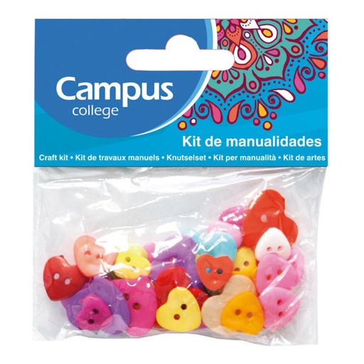 [630678] SET MANUALIDADES BOTON CORAZON 25U