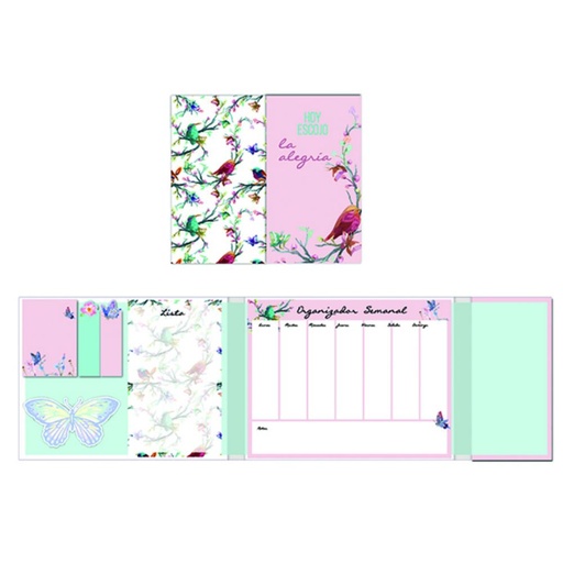 [003274] SET ORGANIZADOR SEMANAL PAJARO