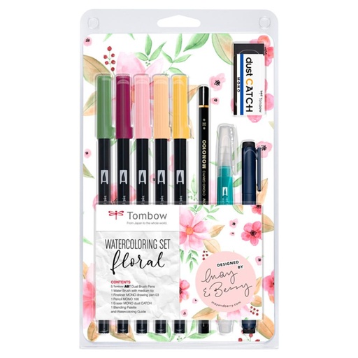 [600504] SET WATERCOLORING TOMBOW FLORA