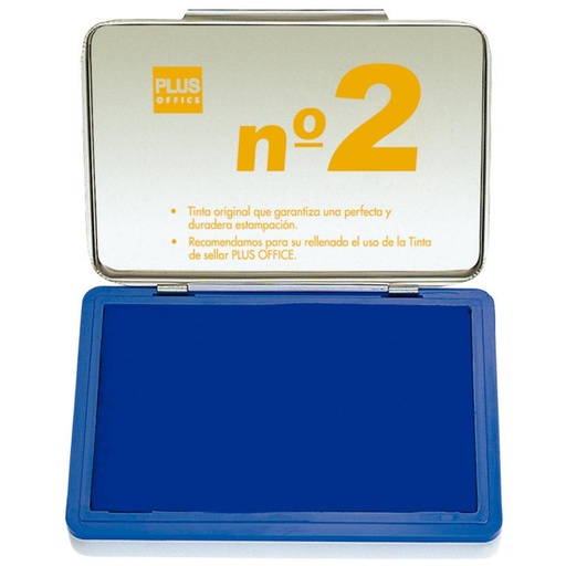 [040145] TAMPON MANUAL SELLAR PLUS OFFICE Nº2 80 X 12 MM AZUL