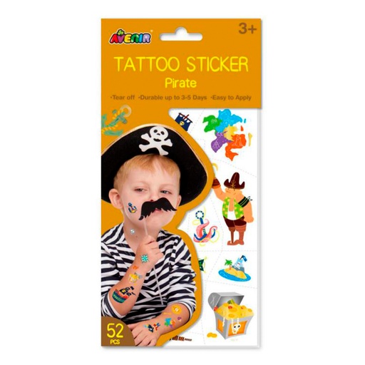 [721587] TATUAJES TEMPORALES AVENIR PIRATA DORADO