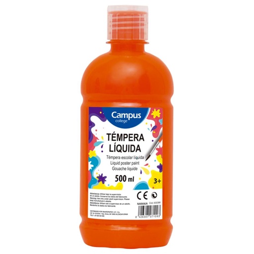 [630386] TEMPERA 500gr.LIQ. NARANJA