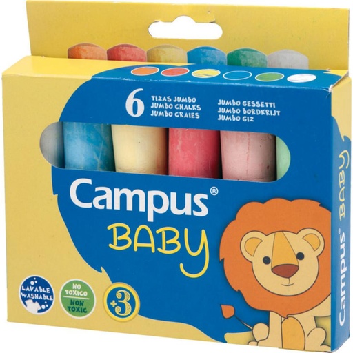 [630775] TIZA COLOR CAMPUS JUMBO C/6u