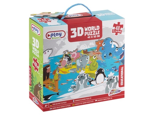 [862873] WORLD ANIMAL PUZZLE 3D 48 PZAS