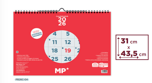 [972084] CALENDARIO PARED 31X43,5 2026