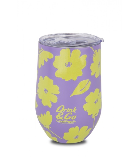 [972257] COFFEE MUG TERMICO 500ML FLORES LILA Z27913