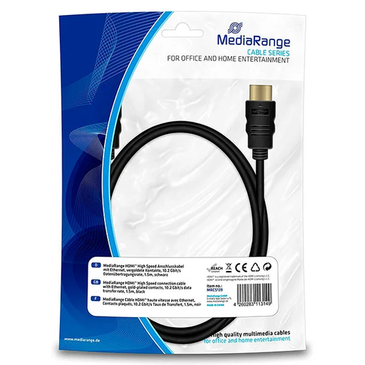 [247386] CABLE MEDIARANGE HDMI A HDMI 1,5MT