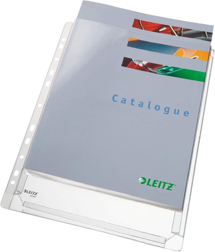 [972535] LEITZ FUNDA MULTITALADRO DIN A4 PACK 5 UD.