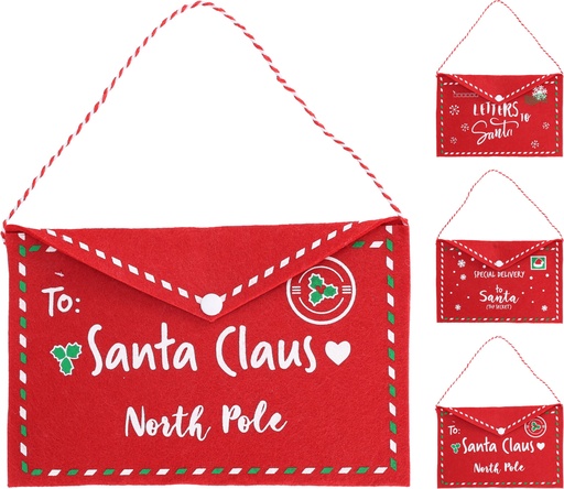 [972672] ENVELOPE XMAS DESIGN 38CM 3ASS