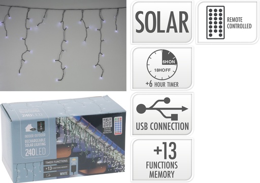 [972738] CORTINA LUCES NAVIDAD SOLAR