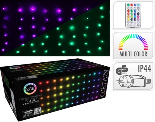 [972740] CURTAIN LIGHTS 120LED RGB