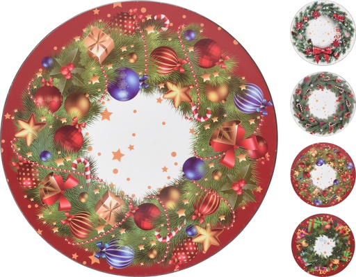 [972742] BAJOPLATO 33CM NAVIDAD 4MOD