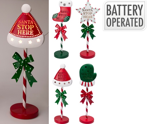 [972747] SEÑAL NAVIDAD 15X53CM LED 4AS