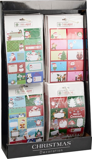 [972771] GIFT TAG STICKER SET3 4ASS