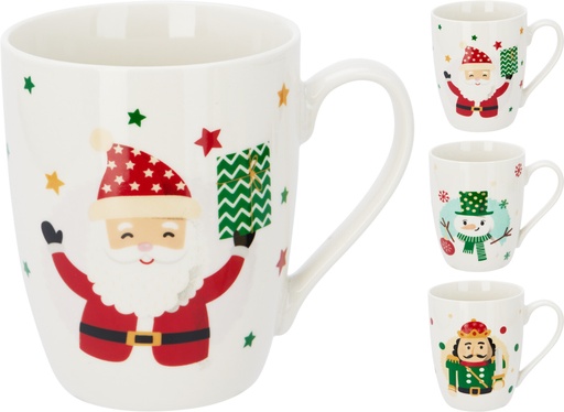 [972793] TAZA10CM 3ASS PORCEL XMAS 340M