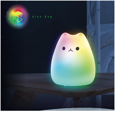 [972823] LAMPARA SILICONA CAT CAMBIO COLOR RGB