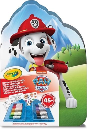[972964] MALETIN 45 PIEZAS PAW PATROL COLOREAR CON STICKERS