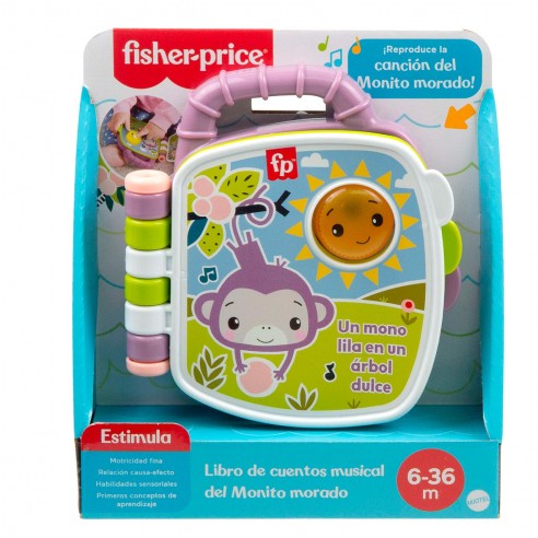 [972995] LIBRO MUSICAL MONO MORADO FISHER PRICE
