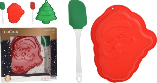[973025] SET HORNO SILICONA NAVIDAD 2PZ