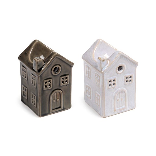 [973111] QUEMADOR ACEITE EDEN CERAMICA CON FORMA DE CASA