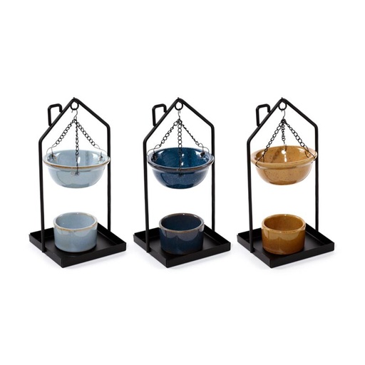 [973112] QUEMADOR DE ACEITE EDEN C/SOPORTE FORMA CASA