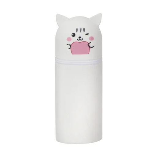 [688848] PORTATODO CAMPUS SILICONA GATO BLANCO