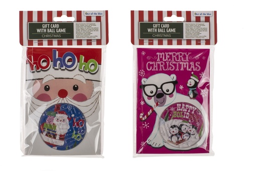 [973267] TARJETA DE REGALO CON JUEGO DE PELOTA NAVIDAD