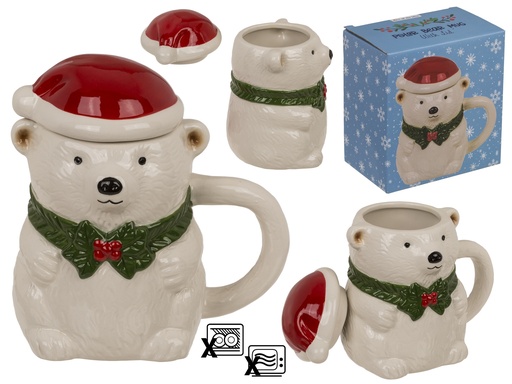 [973290] TAZA OSO POLAR CON TAPA 99/6209