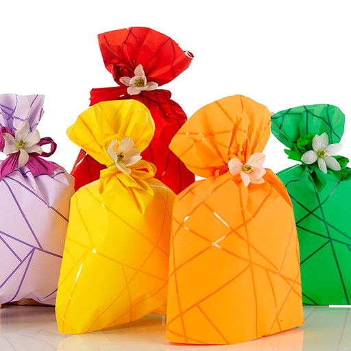 [973353] BOLSA REGALO SEGMENTOS DECORATIVOS 25X40 100UD