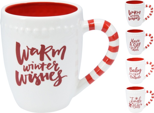 [973400] MUG WITH XMAS WORDINGS 11CM 4A