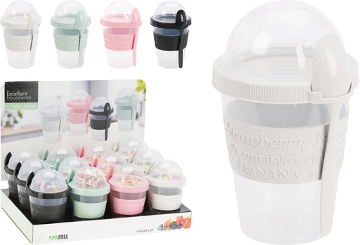 [973423] VASO YOGUR 600ML COL.PASTEL