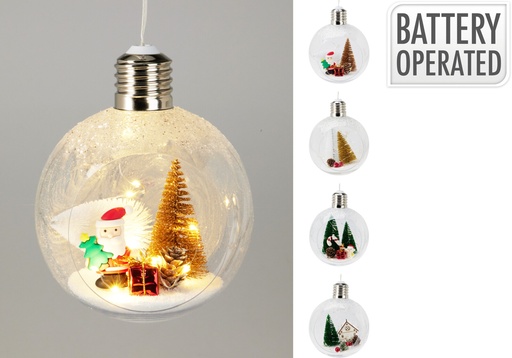 [973456] XMAS BALL LED 150MM 4ASS DESIG