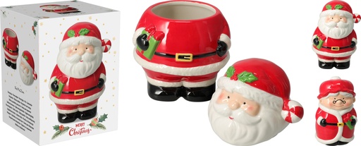 [973459] STORAGE JAR SANTA 21CM 2ASS