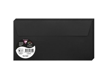 [973525] SOBRE POLLEN 110X220 NEGRO 20UD.