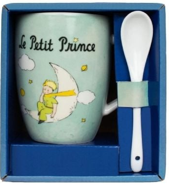 [973611] TAZA C/CUCHARA PRINCIPITO EN LA LUNA