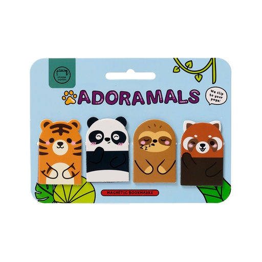 [973816] SET MARCAPAGINAS MAGNETICOS ANIMALES ADORABLES SALVAJES