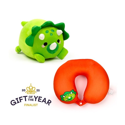 [973820] ALMOHADA DE VIAJE Y PELUCHE 2 EN 1 SWAPSEAZZZ GATO DINOSAURIO