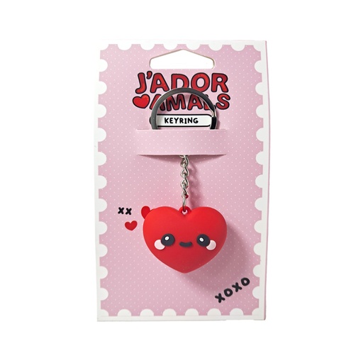[973831] LLAVERO 3D DE PVC CORAZON J´ADORAMALS HEART XOXO