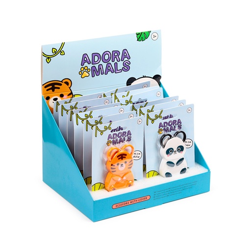 [973867] TIJERAS INFANTILES C/FUNDA ANIMALES ADORABLES SALVAJES ADORAMALS