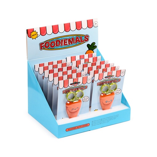 [973868] TIJERAS INFANTILES C/FUNDA CECIL LA ZANAHORIA FOODIEMALS
