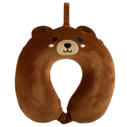 [973893] ALMOHADA DE VIAJE C/MEMORIA DE FORMA OSO ANIMALES