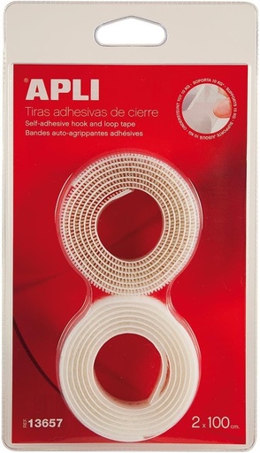 [1133527] CINTA VELCRO APLI 2x100CM BLANCA 13657
