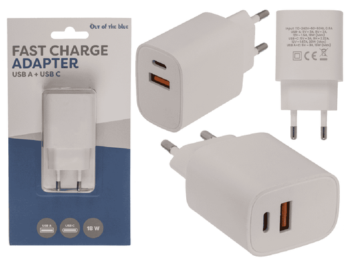 [1148087] ADAPTADOR CARGA RAPIDA USB A + USB C
